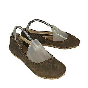 Comfortfusse Brown Velda Leather Flats Womens EU40 US9-9.5 NEW